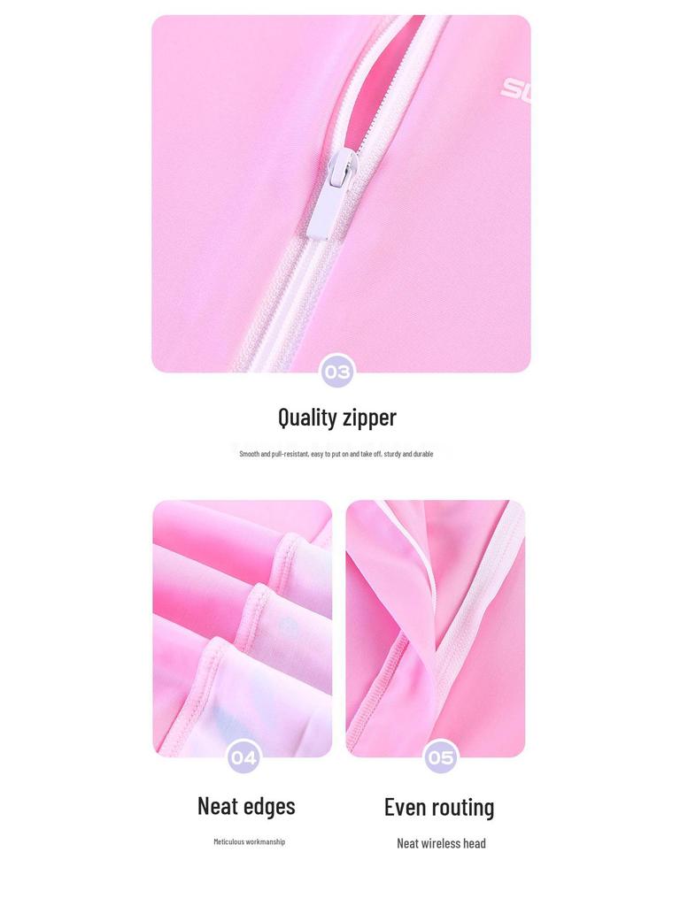 Girls' Floral One-Piece Swimsuit - Cute Polyester Summer Swimwear 2025