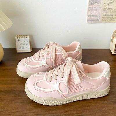 Rosa lässige Sportschuhe Forrest Gump kleine weiße Schuhe Damen Frühjahr 2025 neues Nischendesign Deutsche Trainings-Board-Schuhe Damen