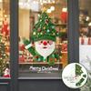 Cute Christmas Window Stickers Same Color Both Sides Self Adhesive Decals for Shopping Mall Home Shop Xmas Window Decor