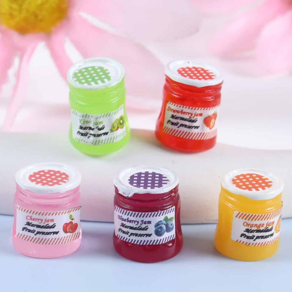 10PCS Dollhouse 1:12 Miniature Simulation Jam Jar Model Food Toy Home Ornaments Doll House Accessories Kids Pretend Toys Gifts