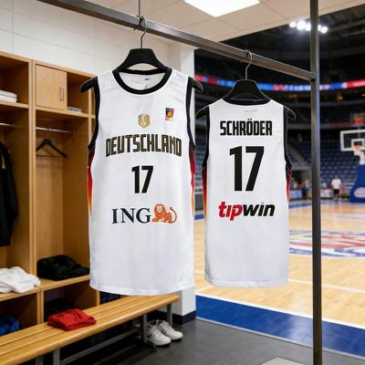 Summer New German European Basketball Jersey Vest Sports Schröder No. 17 Men's Women Breathable Training Wear Family Kids Tees