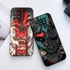 Samurai Ghost Hannya Ukiyo-E Mask Phone Case For Samsung S24 FE S25 Ultra A03 A04 A05 A06 A12 A13 A16 A26 A35 A36 A56 A55 Cover