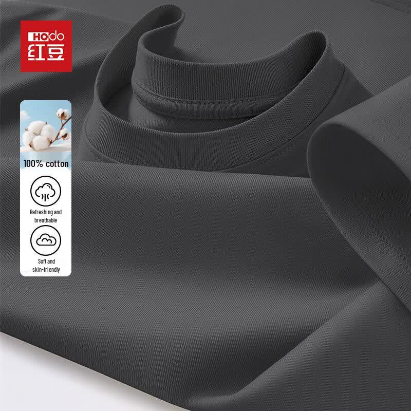 Hodo Men's Heavyweight Cotton Crewneck Long-Sleeve T-Shirt