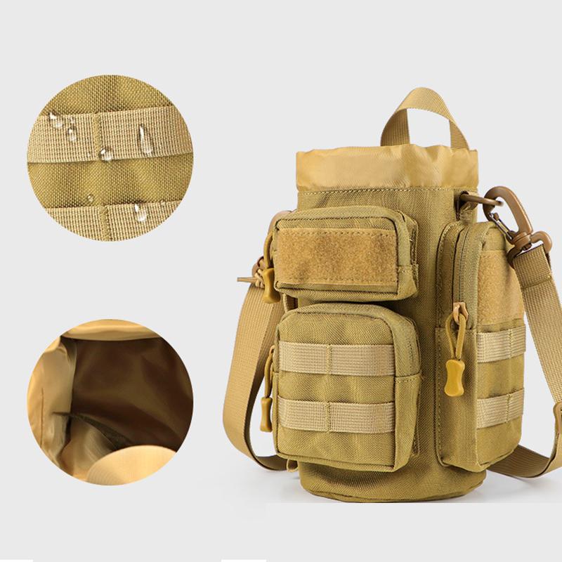 New Large Capacity Outdoor Water Bottle Bag Waist Bag  Bundle Water Cup Protective Cover Crossbody Bag MOLLE Water Bottle Bag