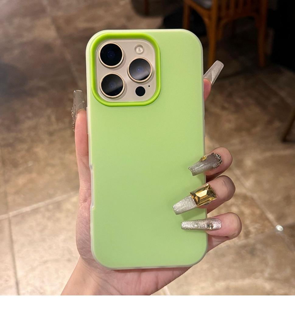 Luxusní Průhledný 2 v 1 Kryt na Telefon Barvy Bonbónů Pro iPhone 11 12 13 14 15 16 Pro Max Čirý Nárazník Zadní Kryt