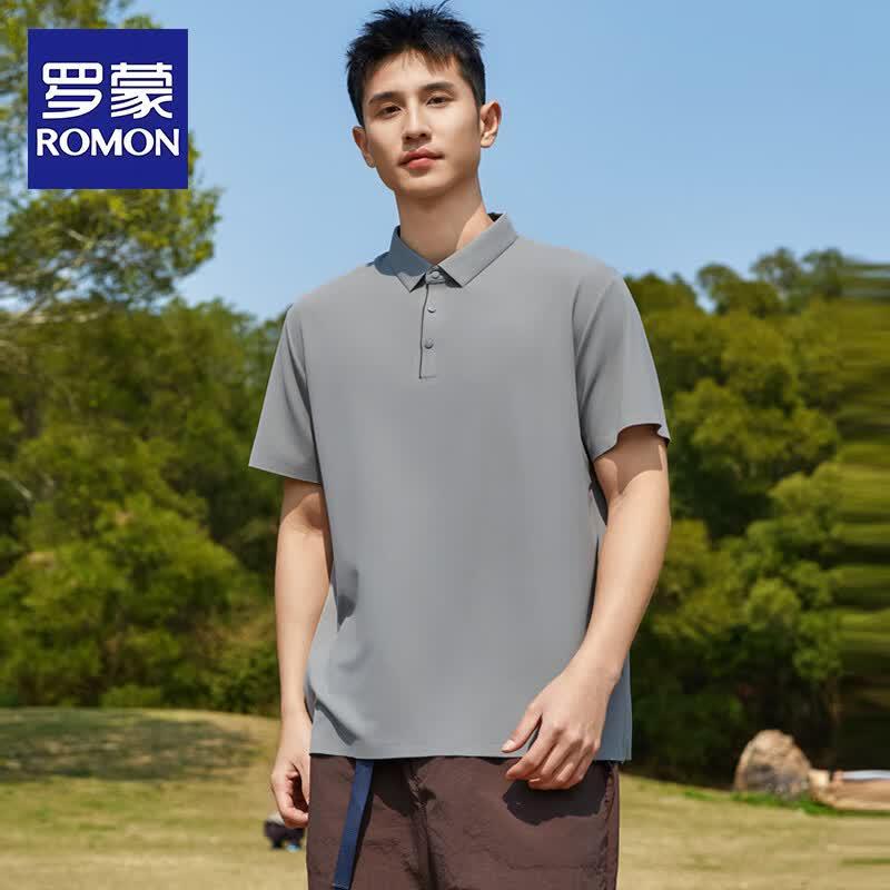 Romon Men s Loose Fit Cooling Quick-Dry Polo Shirt 3XL