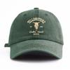 Bull Skull Western Cowboy Baseball Hats Cotton Distressed Dad Hat Outdoor Sun Hat  for Men Women