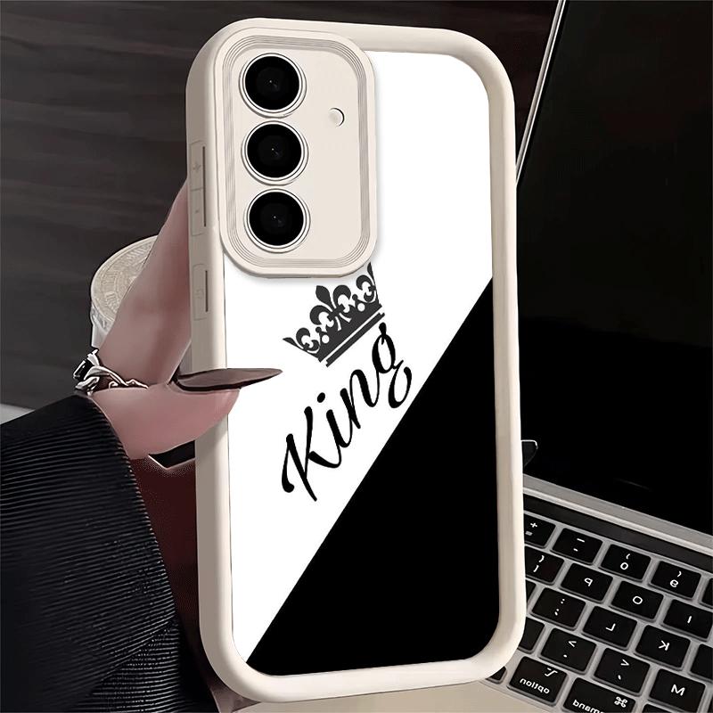 Phone Case for Samsung Galaxy S26 S25 Ultra S24 FE Queen King Couple Theme Shell S23 Plus S22 + S21 S20 5G Soft Silicone Funda