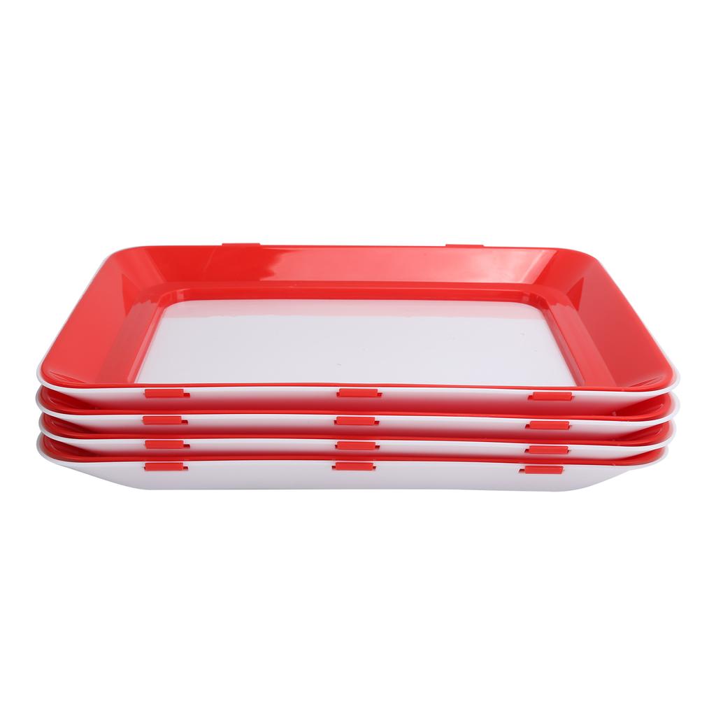 4PCS Food Preservation Tray Vacuum Sealing Food Storage Container for Refrigerator Freezer