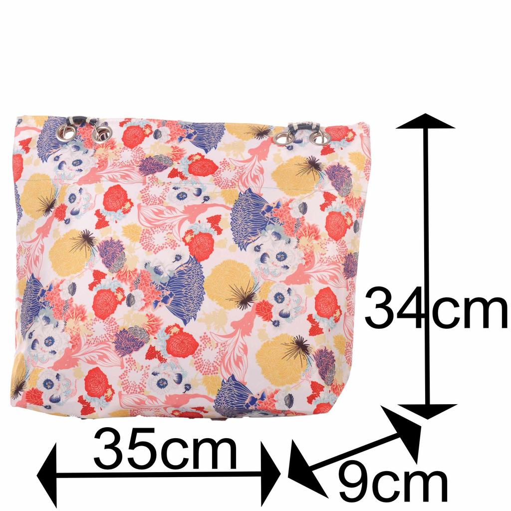 Strandtasche mit Reißverschluss – Florales Design