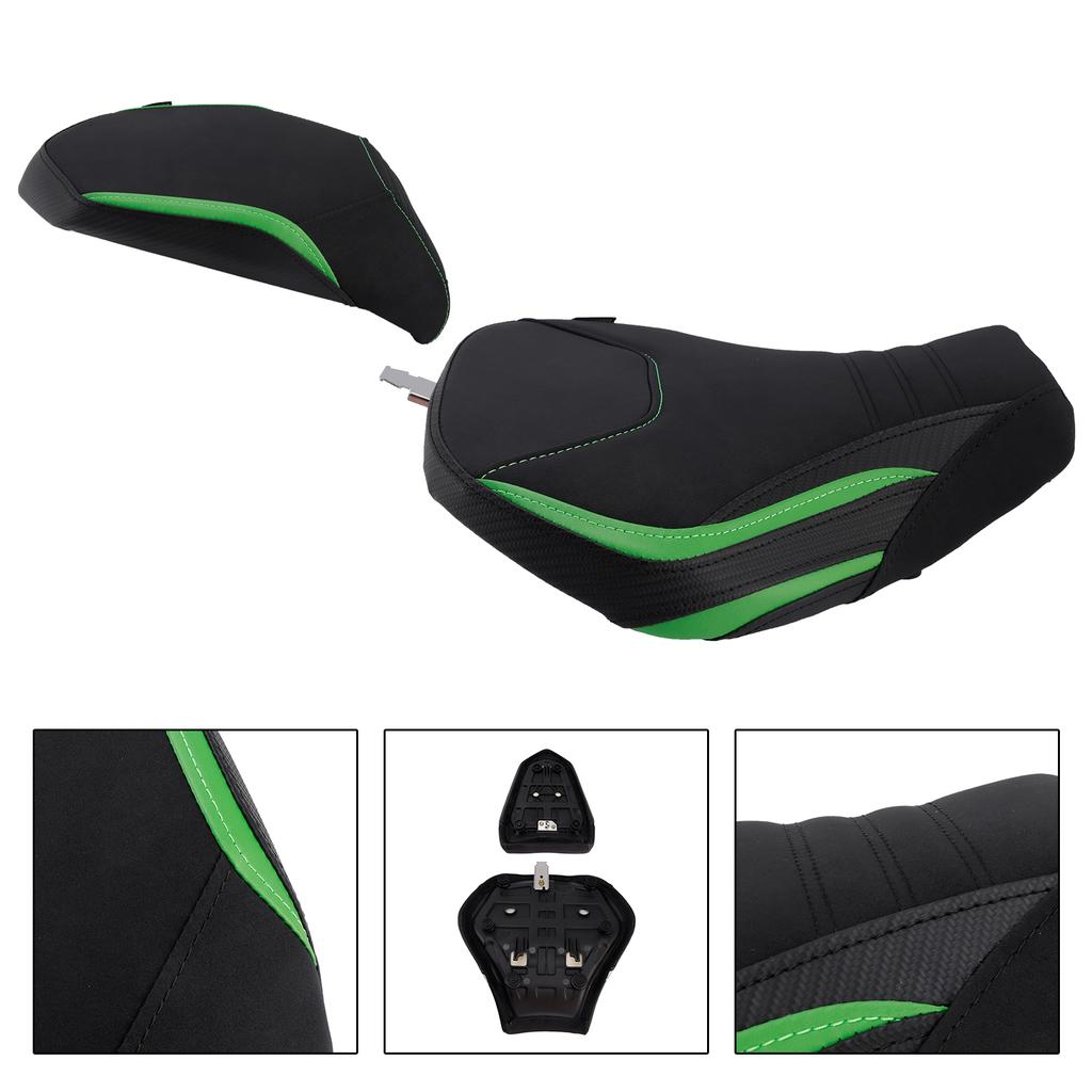 Front&Rear Raider Passenger Cushion Kit Green1 For Kawasaki Ninja H2 Sx 22-25