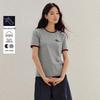 INMAN Damen Amerikanisches Lässiges Rundhals-Kurzarm-T-Shirt