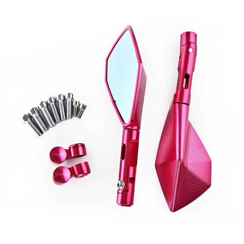 

Мотоциклетные общие зеркала заднего вида с ЧПУ для мотоциклов, скутеров, боковые зеркала short pole красный