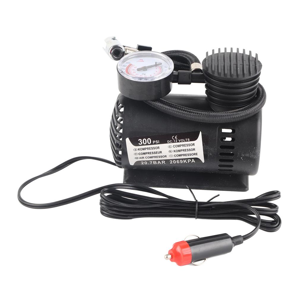 Auto Luftpumpe Zifferblatt Design Kratzfest Mini Tragbar Reifenpumpe für Motorrad Boot 12V