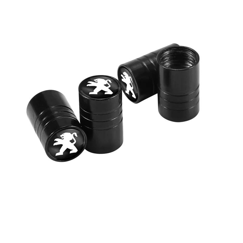 Car Sticker 2025 Hot 4Pcs Wheel Tire Valve Air Stem Cap Duust Covers For Peugeot 206 3008 208 308 307 2008 207 107 5008 607 301