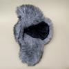 Windproof Fabric Winter Trapper Caps Mink Texture Bull Horns Bonnet  Commute Warmth