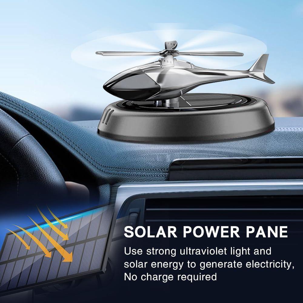 Helicopter Model Solar Car Air Freshener Non-toxic Rotating Car Perfume Auto Aroma Diffuser  Office