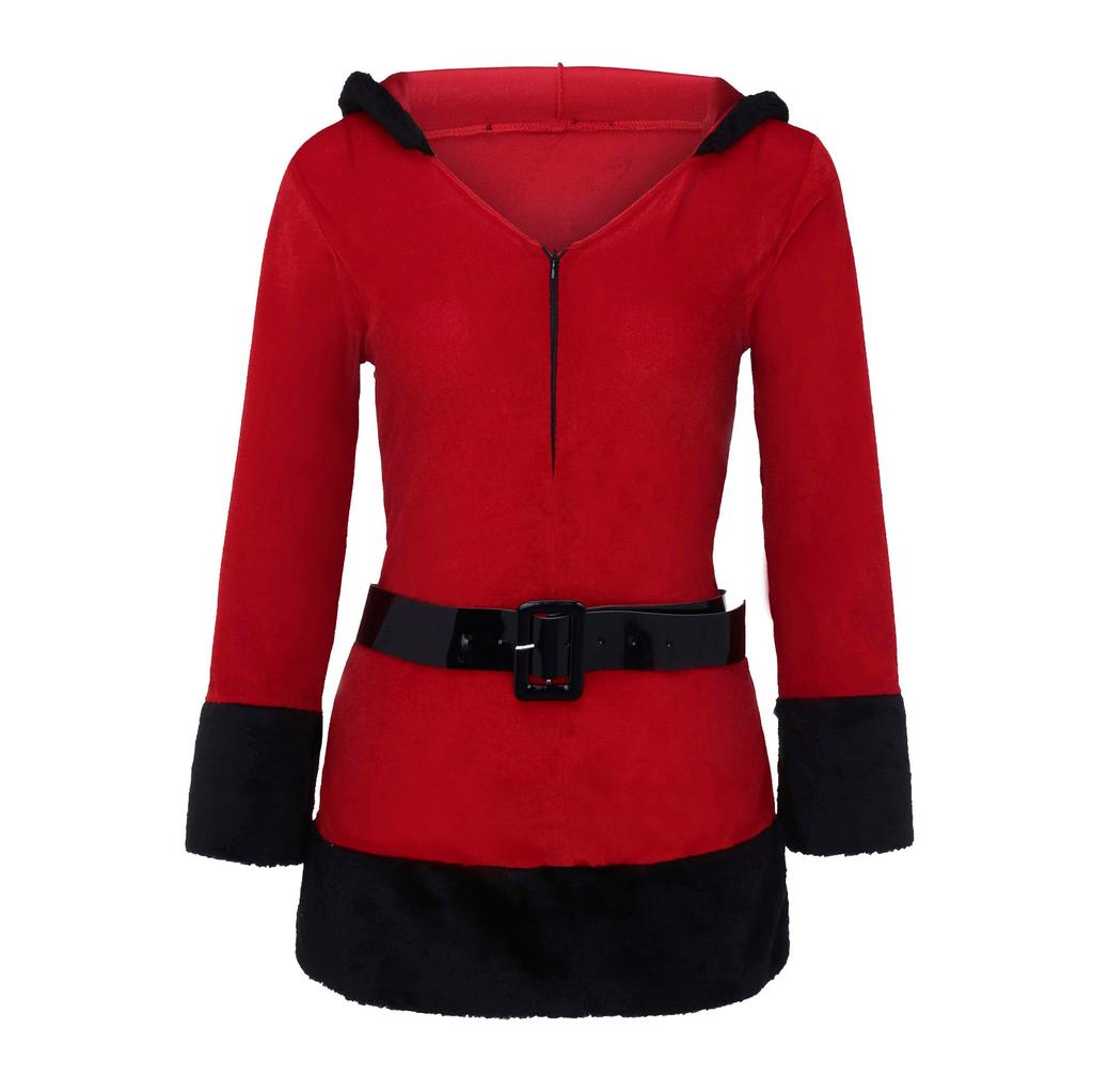 Women Sexy Hooded Plush Lingerie Babydoll Lace Thong Underwear Nightwear