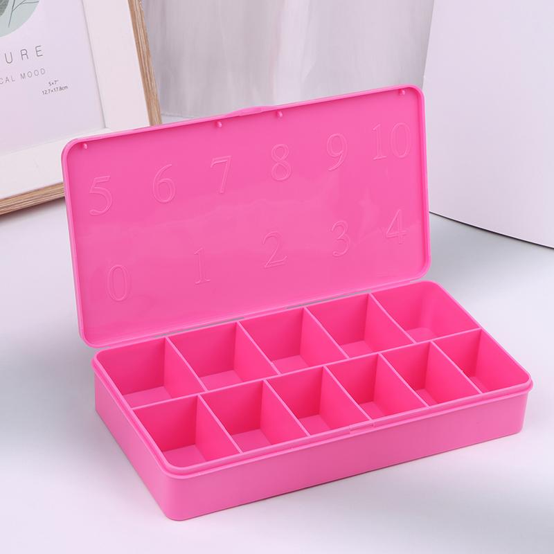 

Поддельный футляр для ногтей 2 размера, пустая коробка для типсов, разноцветный чехол для дизайна ногтей, контейнер, акриловый футляр для хранения, 11 сеток для инструментов 3