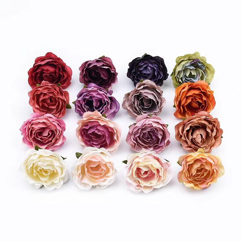10/30pcs Artificial Flowers Silk Rose peony Wedding bridal bouquet Outdoor Garden Home vase Wreaths Holiday Party Diy gift Decor