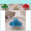 Elegant Flower Design Acetate Hair Clip With Rhinestones For Sophisticated Updos