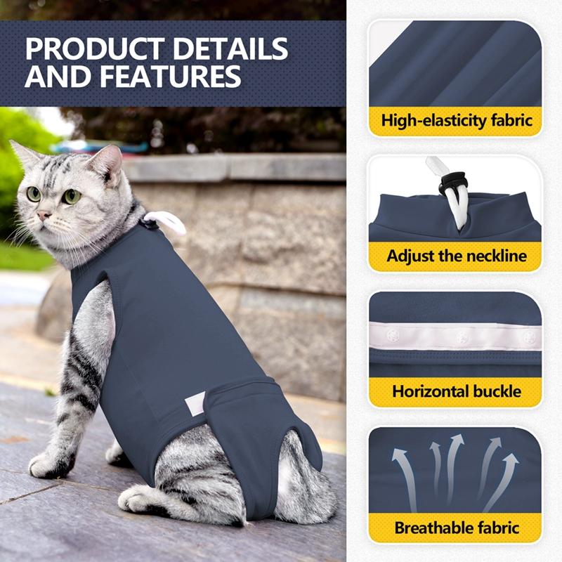 Pet Surgical Gowns Cat Recovery Anti-licking Clothes