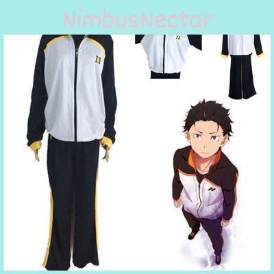 Wysokiej Jakości Rezero Natsuki Subaru Garnitur Mundur Cosplay Kostium Zestaw