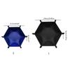 Dice Tray PU Leather Dice Folding Hexagon Tray Dice Coin Purse Holder for Home Bar Dice Games Like RPG DND Board Games