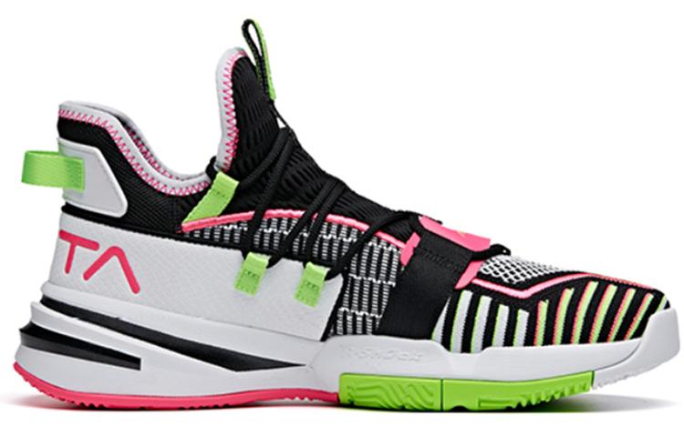 Men's Sneakers Anta Craze 1 Abrasion Resistant Breathable Low top Basketball Shoes Men's Black Pink