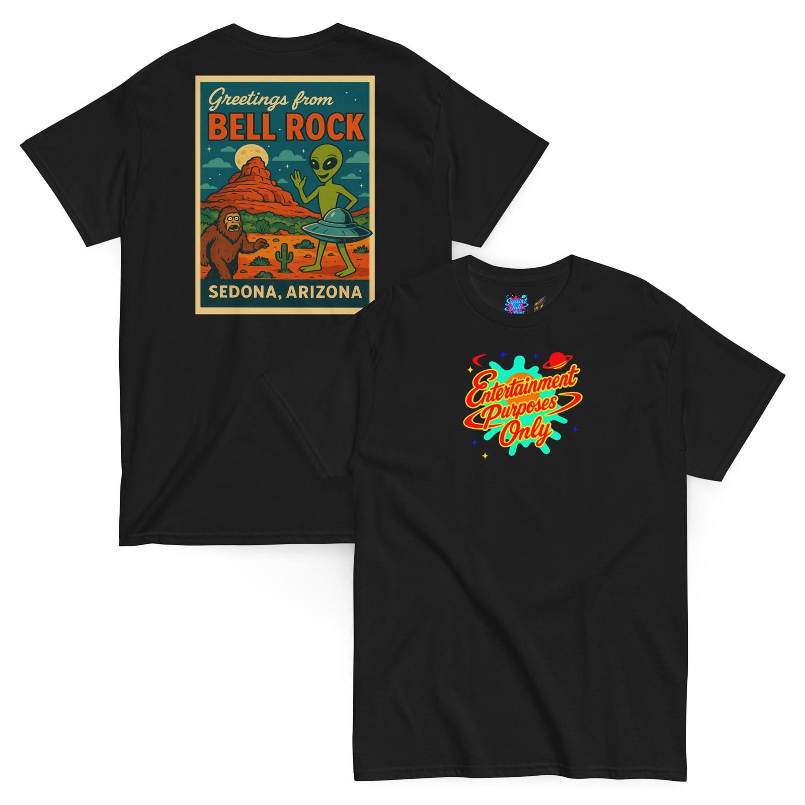 Greetings From Sedona Arizona Alien Bigfoot Pop Art T Shirt Mens Womens Tees Top S