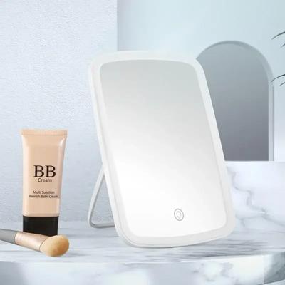 120 winkel Einstellung Tischplatte Led mit Licht Tragbare Klapp Make-up Spiegel Schlafsaal Desktop Tragbare Kleid Spiegel