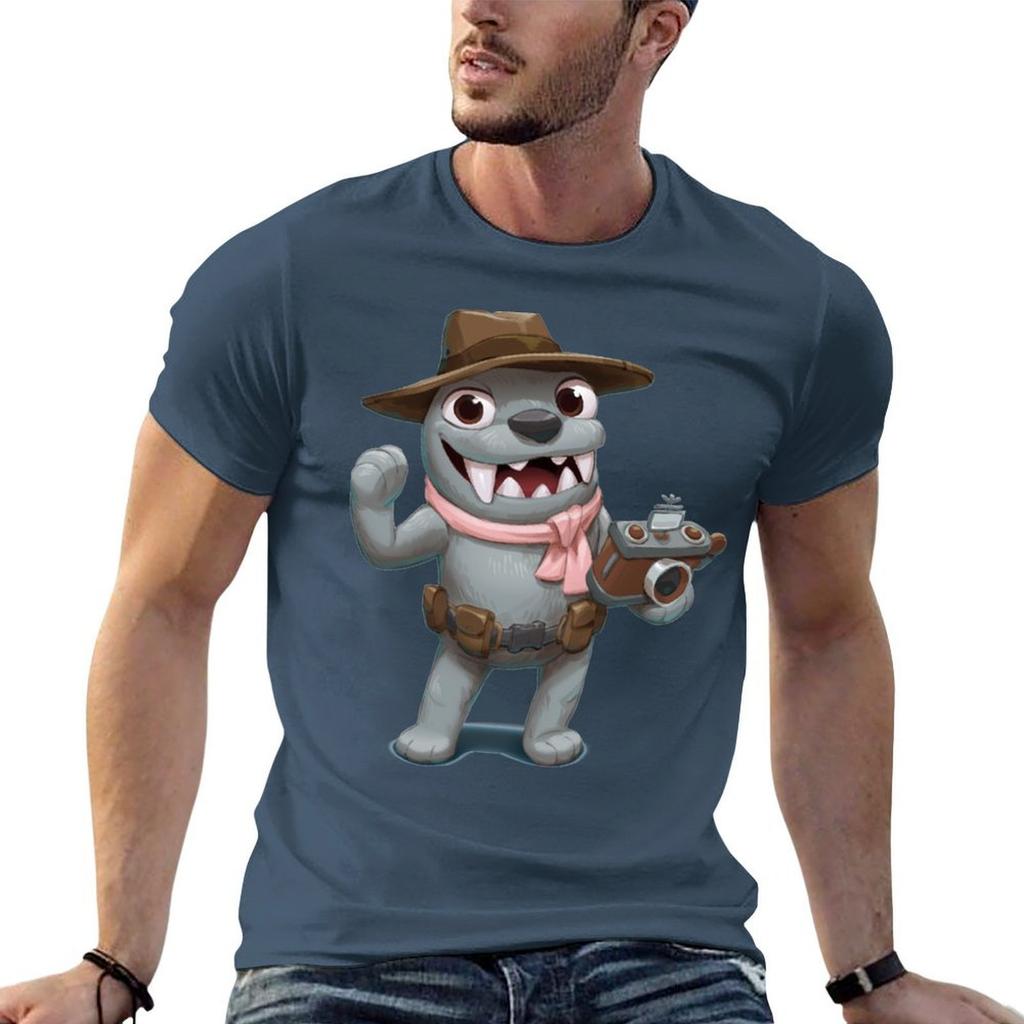 Unisexs 100 Cotton Funny Bugsnax Photographer Essential Graphic Short Sleeve Tee