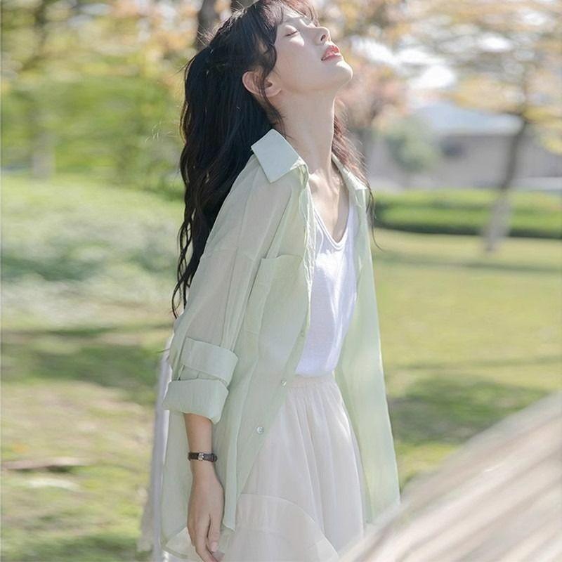 Women's Quick-Dry Sun Protection Long-Sleeve Shirt - Mid-Length, High-End Travel & Layering Top for Spring, Summer, Autumn
