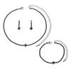 Brautschmuckset Hochzeitsbankett Kleid Accessoires Ohrringe Armband Halskette Damen Dreiteiliges Set