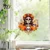 Customizable Cut to Size Stickers Day of The Dead Window Clings, Dia De Los Muertos Sticker, Colorful Halloween Decorative Glass Film Sugar Skull with