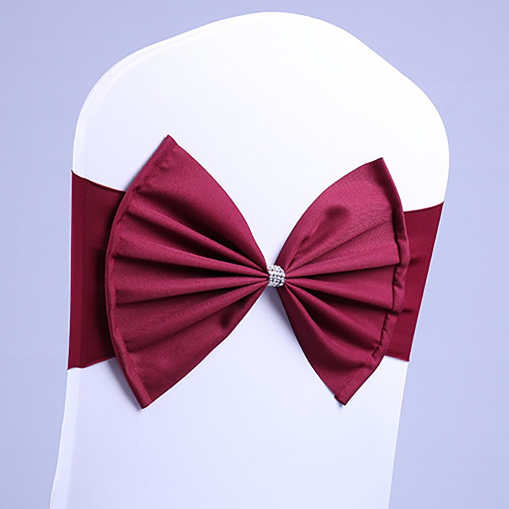 Premium Chair Sashes High Elastic Chair Back Bow Tie For Wedding Party Anniversaries Xmas Birthday Shower Decoration