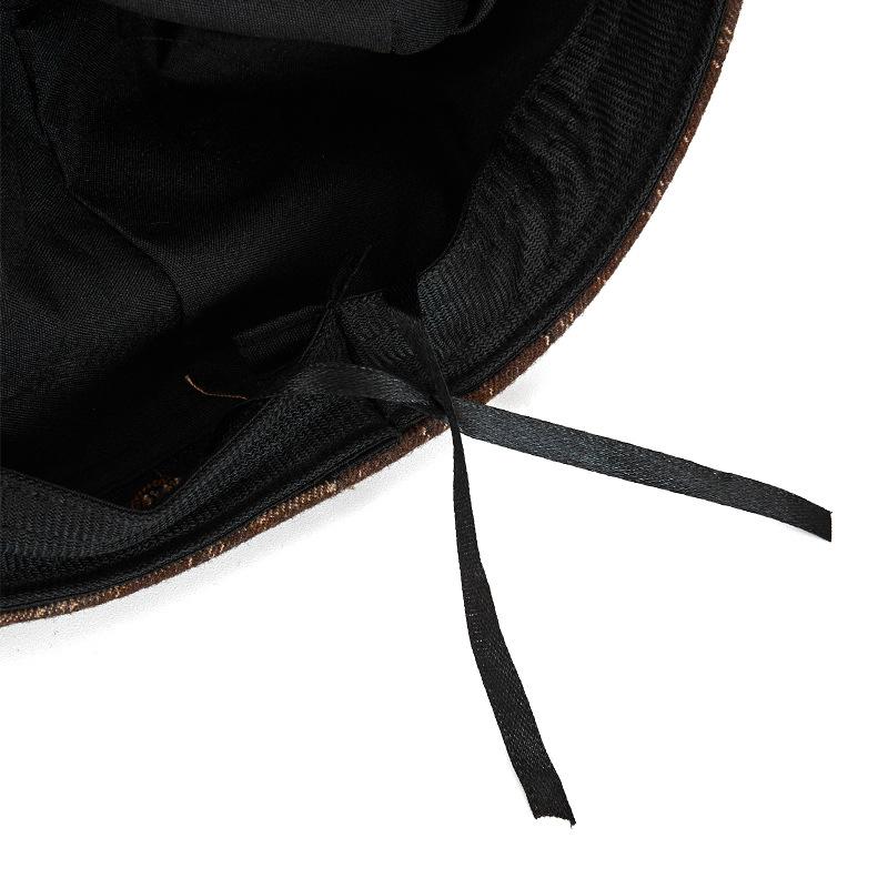 Vintage Plaid Beret Women's Autumn Winter Octagonal Cap Painter's Cap