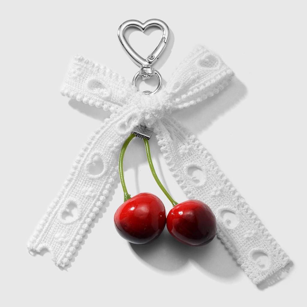Sweet Lace Bow Beaded Keychain Y2K Phone Charm Pendant Bag Hanging Pendant Fashion Bags Keychain Accessories Cute Gift For Women