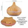 Aroma Essential Oil Diffuser, JoySusie 500ml Wood Grain Ultrasonic Cool Mist Whisper-Quiet Humidifier with Color LED Lights Changing & 4 Timer Set