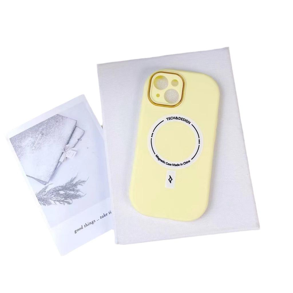 Applicable To Apple 16 Little Fat Girl Magnetic Mobile Phone Case Iphone14 Wireless Charging Protective Case 13 Dopamine Soft Case