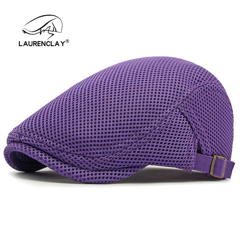 Boina de Malla Fina de Verano: Gorra de Visera de Pato Transpirable para Hombre y Mujer - Boina Retro de Estilo Coreano para el Sol