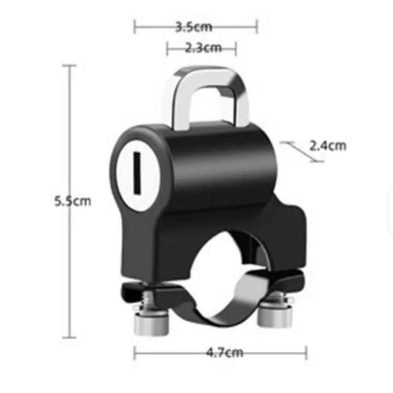 Motorcycle Handlebar Lock Durable Security Portable Anti Theft Key Lock for Helmet Accessories