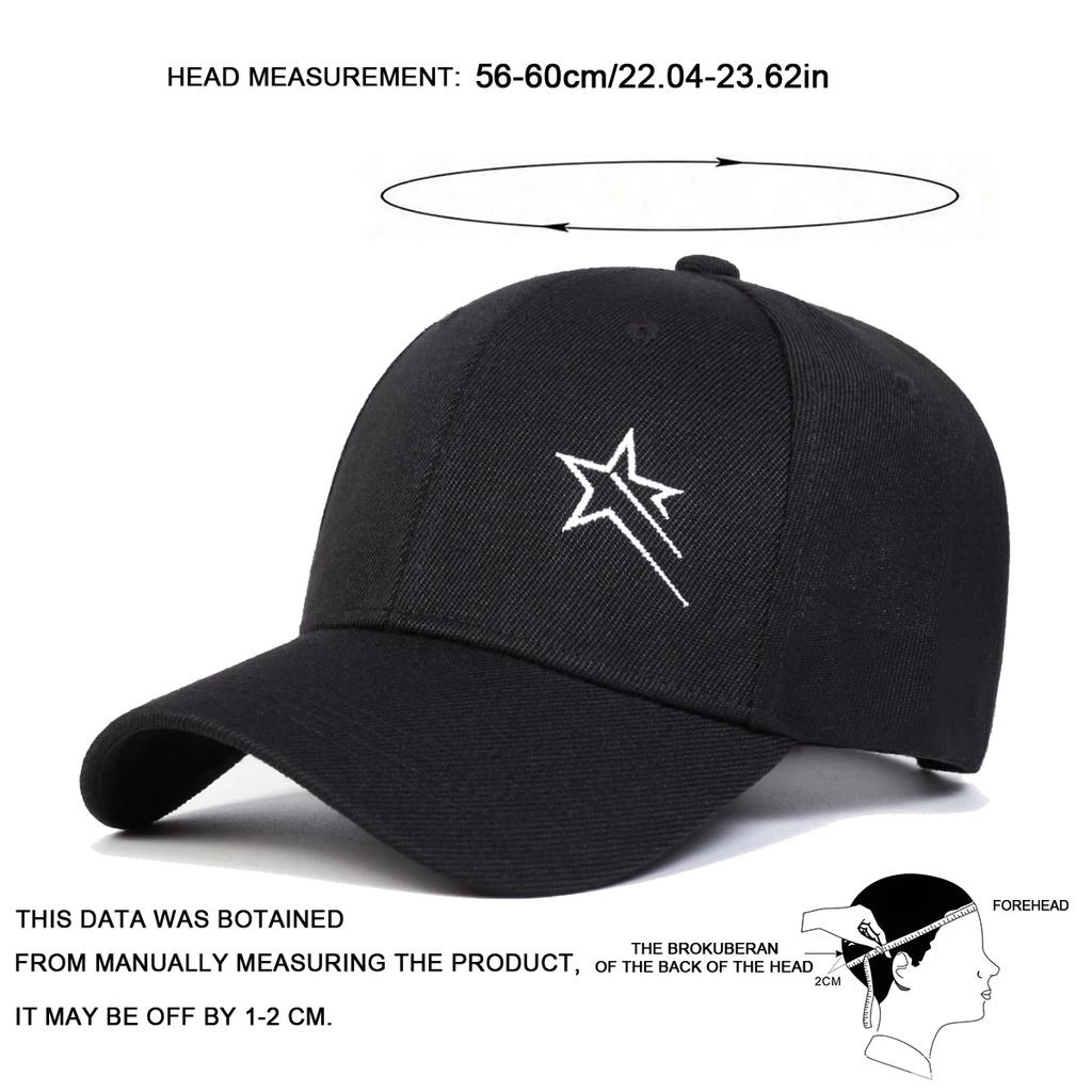 Women Five-Pointed Star Embroidery Baseball Caps Spring Autumn Outdoor Use Sunscreen Hat Adjustable Casual Trucker Hats Sportss Cap For Men And