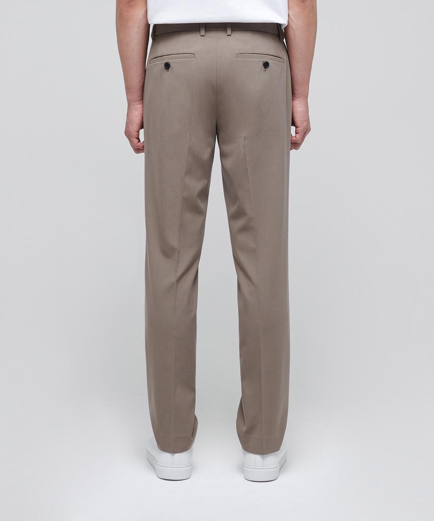 Musinsa Standard Lightweight Tapered Hidden Elastic Waist Length Slacks [Dusty Beige]