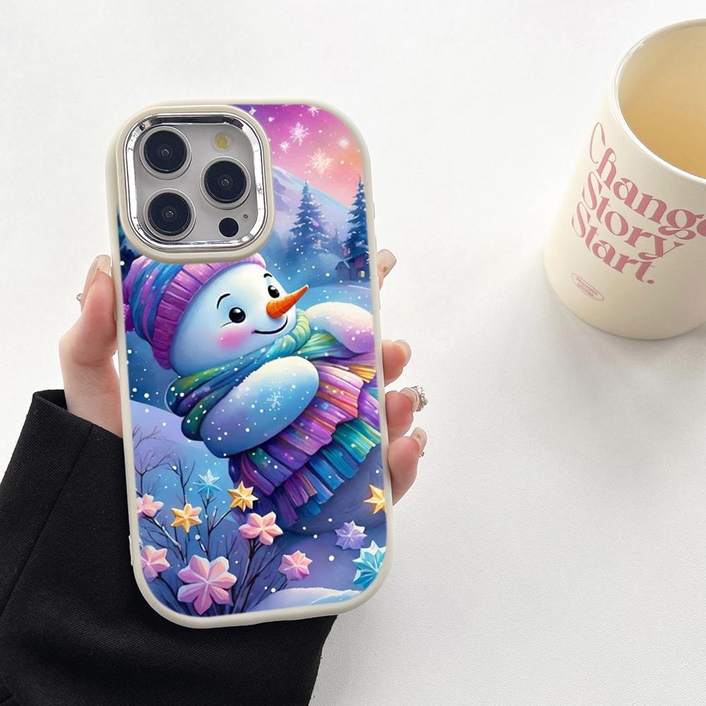 N116 Crăciun Fericit La mulți ani de artă Huse de telefon moi pentru Samsung S24 S23 A15 A12 A35 A54 Infinix Hot 40i Placare Cadru de protecție pentru cameră Capac din spate