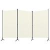 VidaXL Room Divider 3 Panels Cream White 260x180 Cm