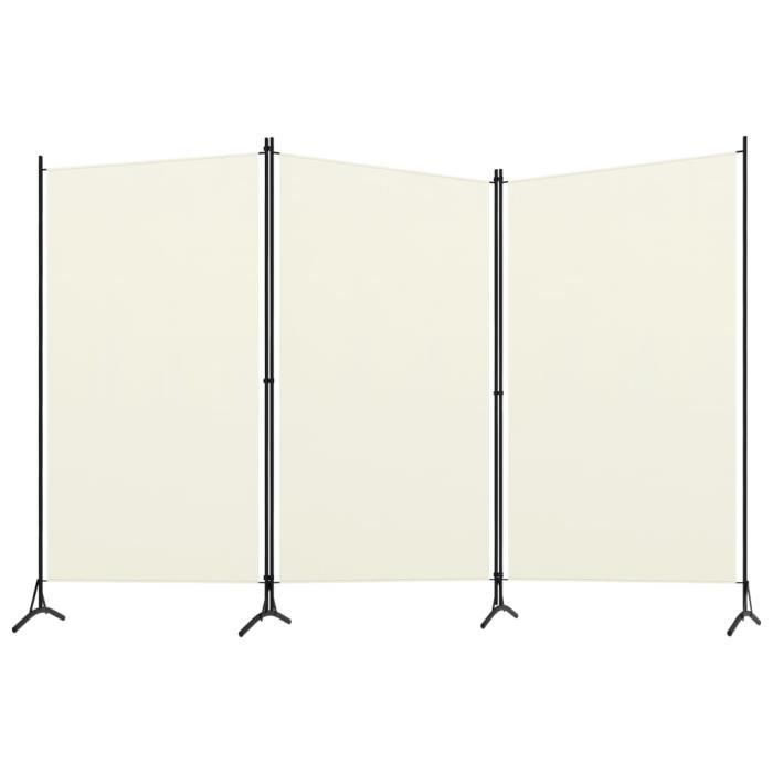 VidaXL Room Divider 3 Panels Cream White 260x180 Cm