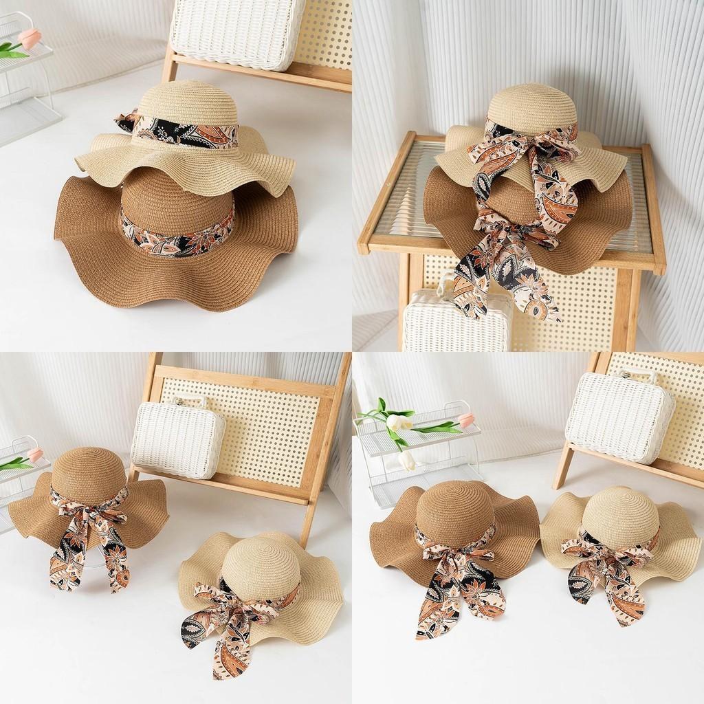 Fashionable Summer Sun Hat For Women With Round Top And Ruffle Edge