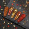 Nail Art Sequins 6-Gate Box Autumn Thanksgiving Maillard Color Symphony Maple Leaf Sequins Glitter