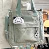 2025 new large-capacity commuter shoulder bag bear retro tote bag student class tutoring bag messenger bag bag